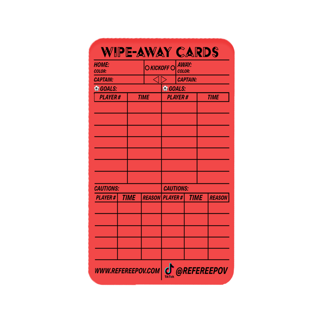 FOX 40 Classic CMG Whistle + Wipe-Away Cards – Referee POV